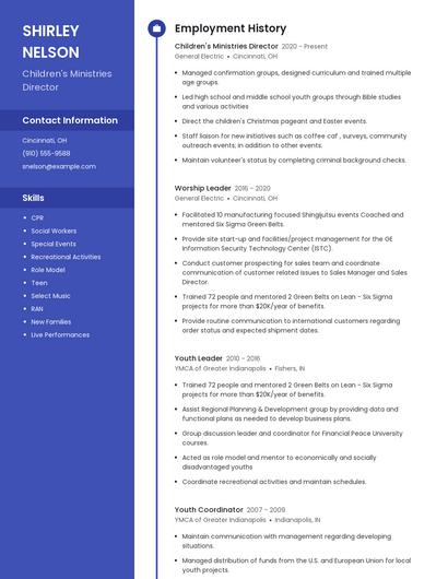 Resume example 4