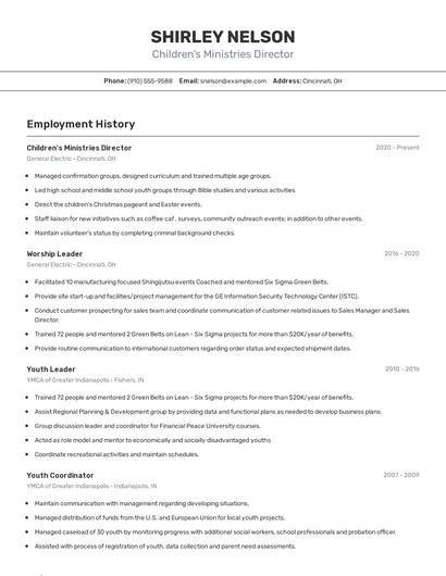 Resume example 2