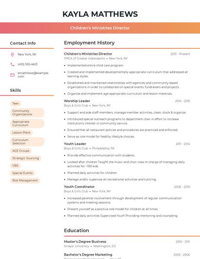 Resume example 3