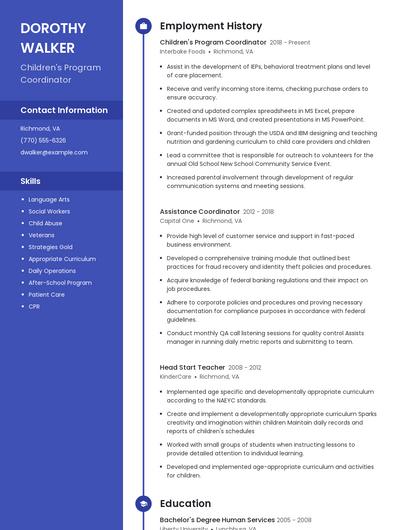 Resume example 5