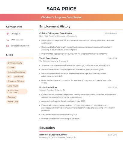 Resume example 3