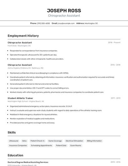 Resume example 2