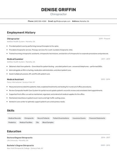 Resume example 2