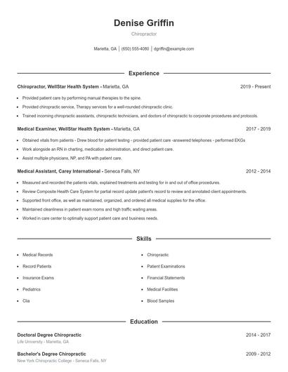 Resume example 1