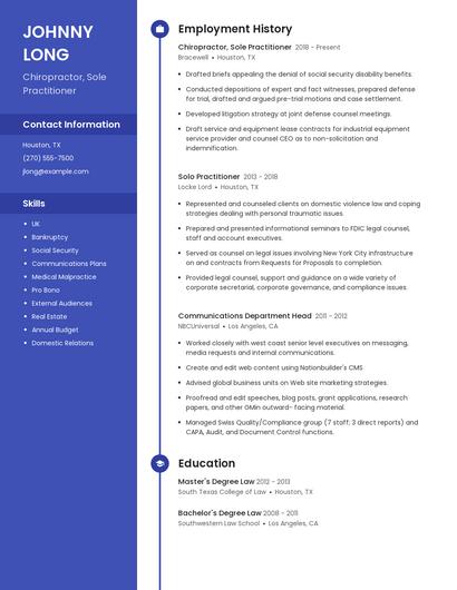 Resume example 5