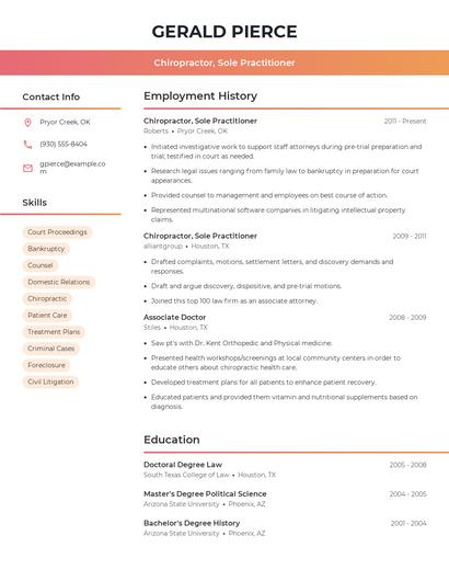 Resume example 3