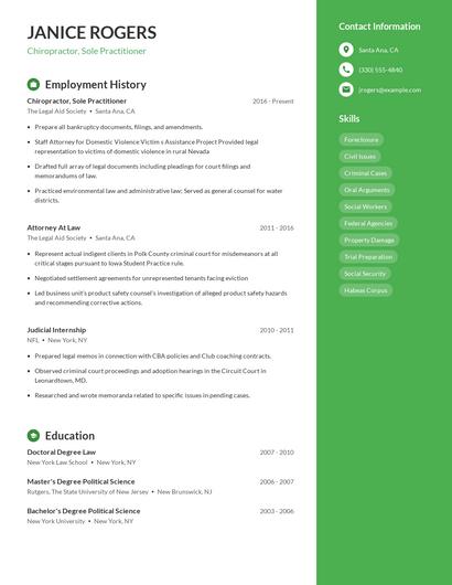 Resume example 4