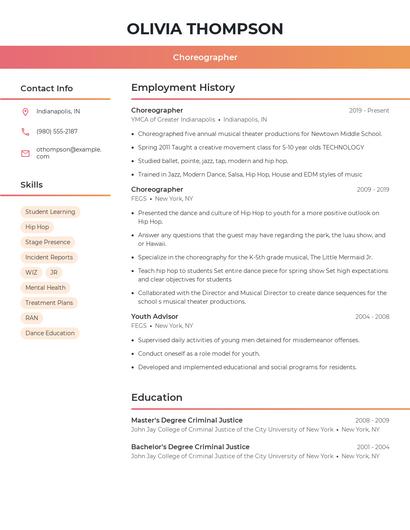 Resume example 3