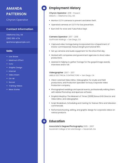 Chyron Operator Resume