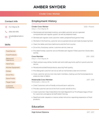 Resume example 3