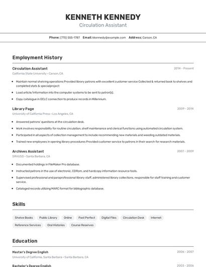 Resume example 2