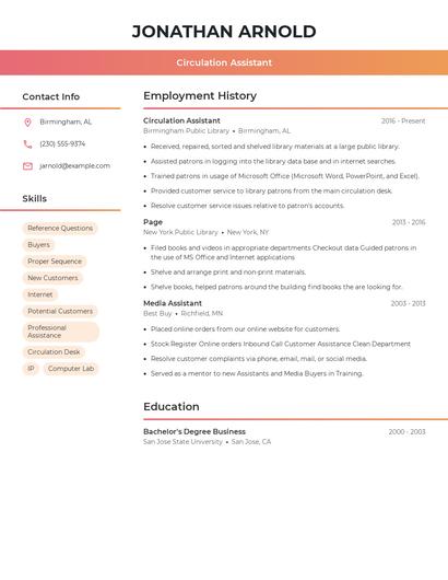 Resume example 3
