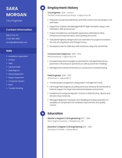 City Engineer Resume