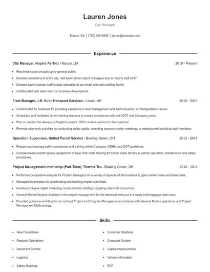 Resume example 1