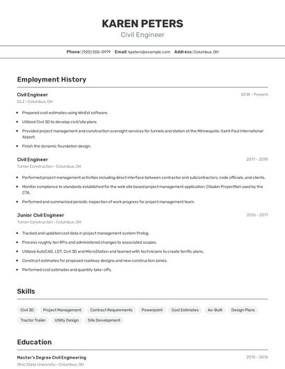 Resume example 2