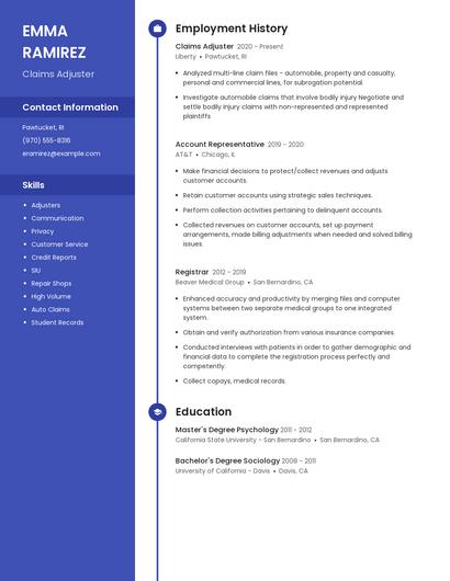 Resume example 5