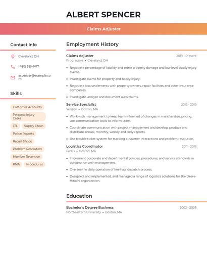 Resume example 3