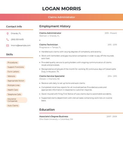 Resume example 3
