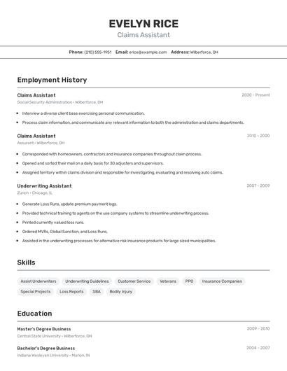 Resume example 2