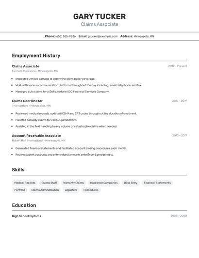 Resume example 2