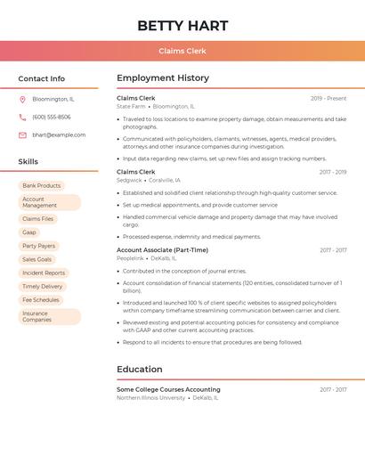 Resume example 3