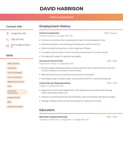 Resume example 3