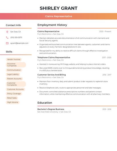 Resume example 3
