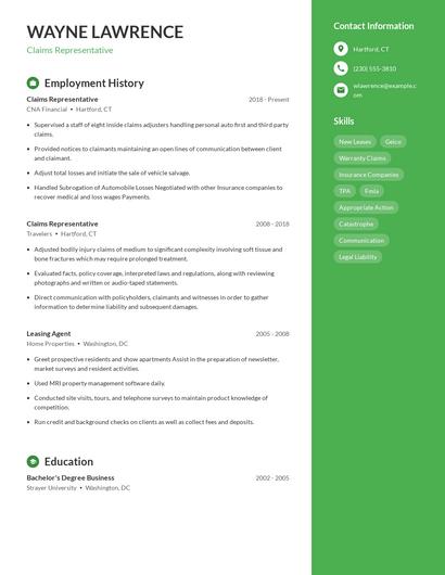 Resume example 4