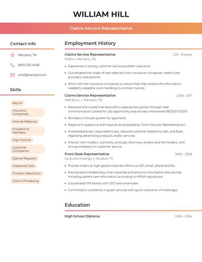 Resume example 3