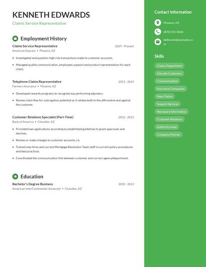 Resume example 4