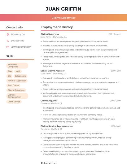 Resume example 3
