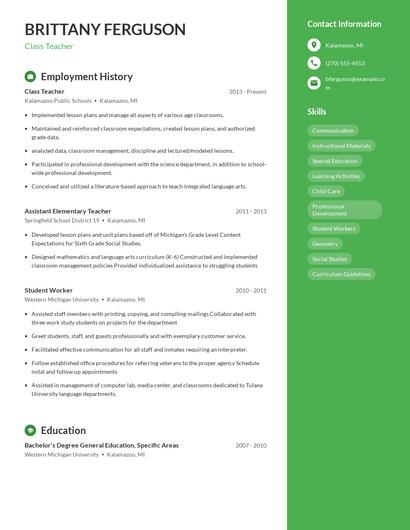 Resume example 4