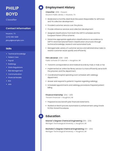 Classifier Resume