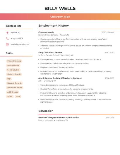 Resume example 3