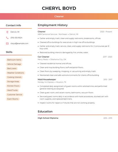 Resume example 3