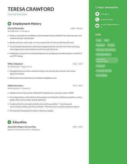 Resume example 4