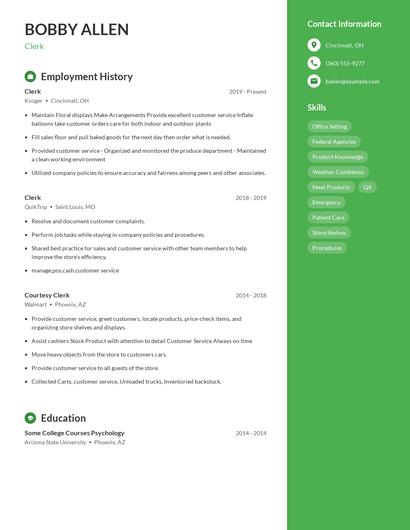 Resume example 4