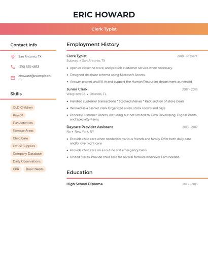 Resume example 3