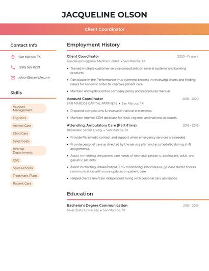 Resume example 3
