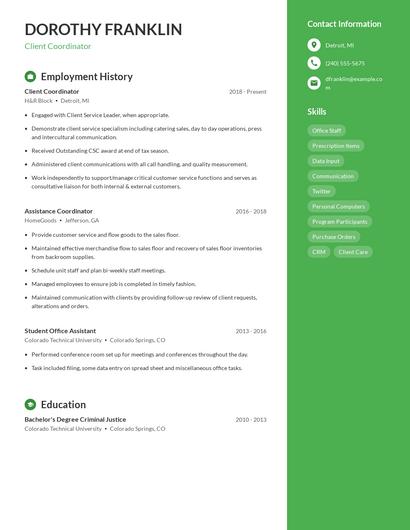 Resume example 4