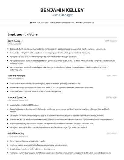 Resume example 2
