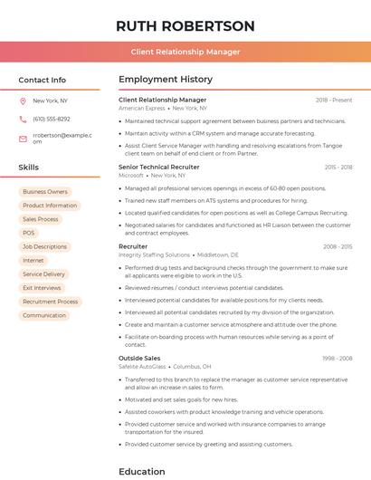 Resume example 3