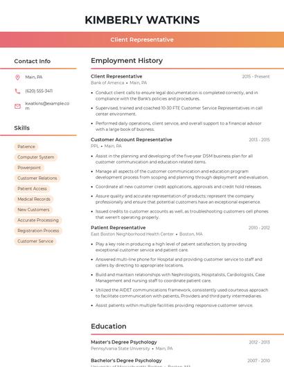 Resume example 3