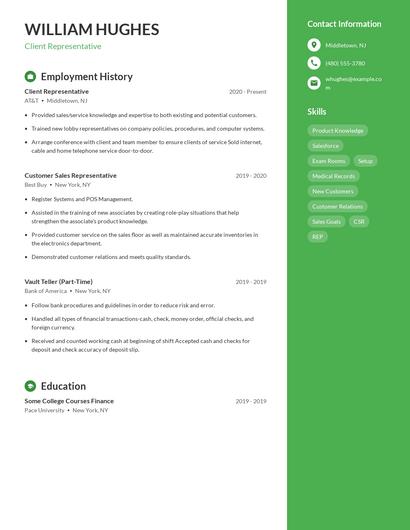 Resume example 5