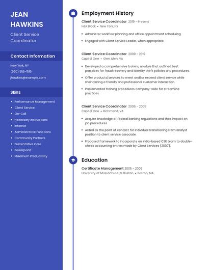 Resume example 5
