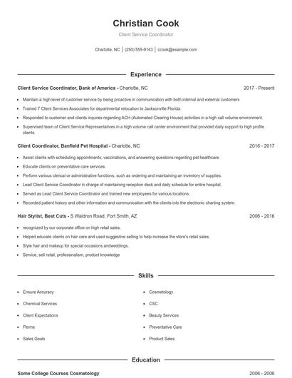 Resume example 1