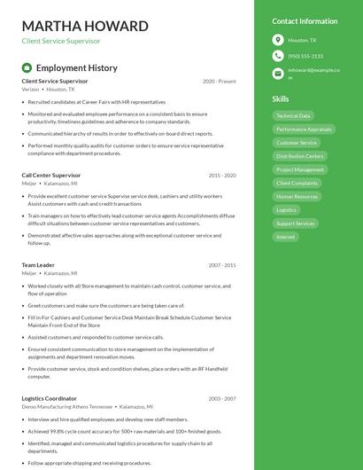 Resume example 4