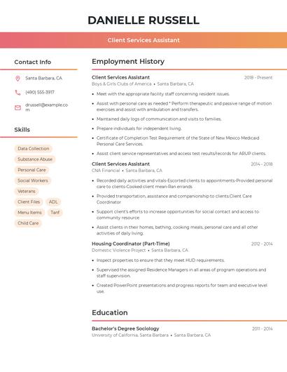 Resume example 3