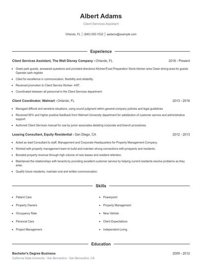 Resume example 1