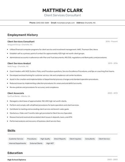 Resume example 2
